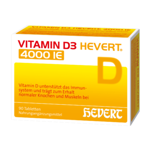 Produktfoto der AMM-Produktempfehlung "Vitamin-D3 4.000 IE" von Hevert