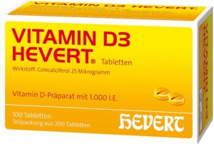 Vorschaubild: VITAMIN D3 Hevert – 200 Tabletten zu 1000 I.E.