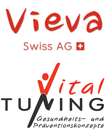 Logos des AMM-Marktplatzpartners "Vieva Swiss AG und Vitaltuning"