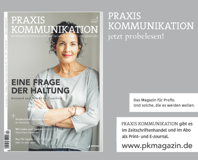 Foto: Zeitschriftencover von "Praxis Kommunikation" des AMM-Marktplatzpartners Junfermann-Verlag