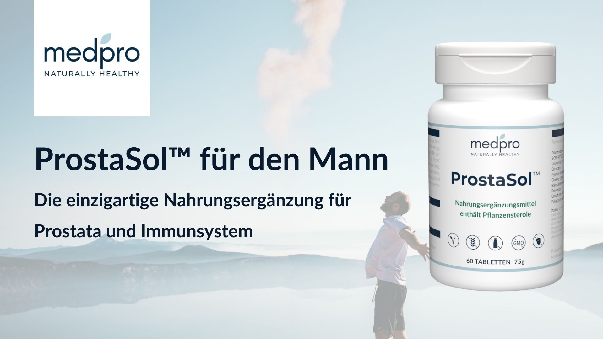 Info-Banner des AMM-Marktplatzpartner medpro für sein Produkt "ProstaSol™"