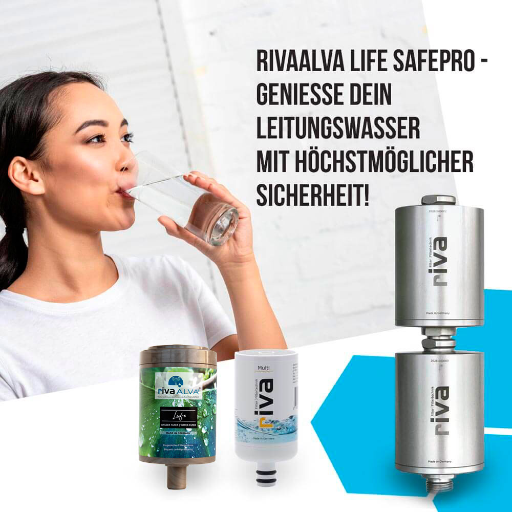 Foto zur AMM-Produktempfehlung: rivaALVA Life-Safe-Pro-EM Wasserfilter