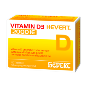 Produktfoto der AMM-Produktempfehlung "Vitamin-D3 2.000 IE" von Hevert